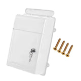 Maxbell Wall Mounted Mailbox Wide Opening Collection Box for Cards Newspapers School White