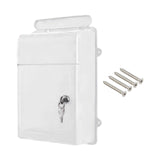 Maxbell Wall Mounted Mailbox Wide Opening Collection Box for Cards Newspapers School White
