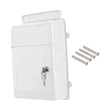 Maxbell Wall Mounted Mailbox Wide Opening Collection Box for Cards Newspapers School White
