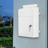 Maxbell Wall Mounted Mailbox Wide Opening Collection Box for Cards Newspapers School White
