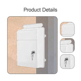 Maxbell Wall Mounted Mailbox Wide Opening Collection Box for Cards Newspapers School White