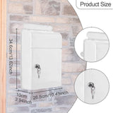 Maxbell Wall Mounted Mailbox Wide Opening Collection Box for Cards Newspapers School White