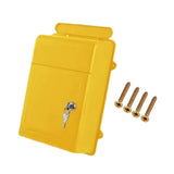 Maxbell Wall Mounted Mailbox Wide Opening Collection Box for Cards Newspapers School Yellow