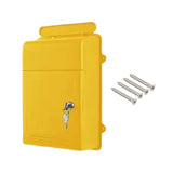 Maxbell Wall Mounted Mailbox Wide Opening Collection Box for Cards Newspapers School Yellow
