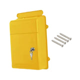 Maxbell Wall Mounted Mailbox Wide Opening Collection Box for Cards Newspapers School Yellow