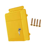 Maxbell Wall Mounted Mailbox Wide Opening Collection Box for Cards Newspapers School Yellow