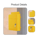 Maxbell Wall Mounted Mailbox Wide Opening Collection Box for Cards Newspapers School Yellow