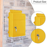 Maxbell Wall Mounted Mailbox Wide Opening Collection Box for Cards Newspapers School Yellow