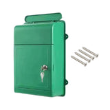 Maxbell Wall Mounted Mailbox Wide Opening Collection Box for Cards Newspapers School Green