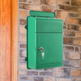 Maxbell Wall Mounted Mailbox Wide Opening Collection Box for Cards Newspapers School Green