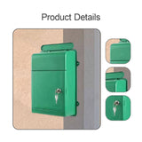 Maxbell Wall Mounted Mailbox Wide Opening Collection Box for Cards Newspapers School Green
