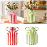 Maxbell Ceramic Flower Vase Modern Floral Arrangement for Bathroom Farmhouse Bedroom Red