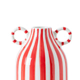 Maxbell Ceramic Flower Vase Modern Floral Arrangement for Bathroom Farmhouse Bedroom Red