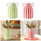 Maxbell Ceramic Flower Vase Modern Floral Arrangement for Bathroom Farmhouse Bedroom Red