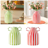 Maxbell Ceramic Flower Vase Modern Floral Arrangement for Bathroom Farmhouse Bedroom Red