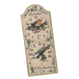 Maxbell Wall Hanging Clock with Thermometer Indoor and Outdoor Clock for Garden Cafe