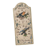 Maxbell Wall Hanging Clock with Thermometer Indoor and Outdoor Clock for Garden Cafe