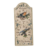 Maxbell Wall Hanging Clock with Thermometer Indoor and Outdoor Clock for Garden Cafe