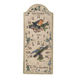 Maxbell Wall Hanging Clock with Thermometer Indoor and Outdoor Clock for Garden Cafe