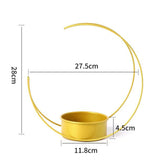 Maxbell Flower Basket Decoration Modern Iron Art Flower Stand for Party Dorm Kitchen Moon