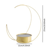 Maxbell Flower Basket Decoration Modern Iron Art Flower Stand for Party Dorm Kitchen Moon with Foam