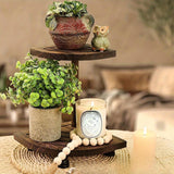 Maxbell 2 Tier Wood Riser Multipurpose Farmhouse Ornamental Stand Housewarming Gifts