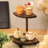 Maxbell 2 Tier Wood Riser Multipurpose Farmhouse Ornamental Stand Housewarming Gifts