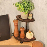 Maxbell 2 Tier Wood Riser Multipurpose Farmhouse Ornamental Stand Housewarming Gifts