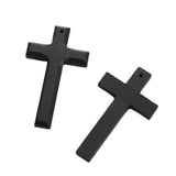Maxbell 4 Pieces Wood Cross Charms Ornaments for Party Favors Festive Craft Projects