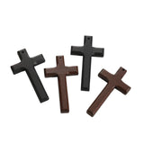 Maxbell 4 Pieces Wood Cross Charms Ornaments for Party Favors Festive Craft Projects