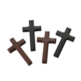 Maxbell 4 Pieces Wood Cross Charms Ornaments for Party Favors Festive Craft Projects