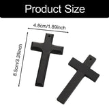 Maxbell 4 Pieces Wood Cross Charms Ornaments for Party Favors Festive Craft Projects