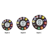 Maxbell Wall Clock Billiards Theme Silent Collection Circular for Loft Hotel Bedroom 8 inch