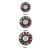 Maxbell Wall Clock Billiards Theme Silent Collection Circular for Loft Hotel Bedroom 8 inch