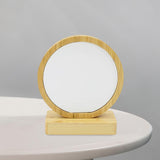 Maxbell Wooden Picture Frame Unique Decorative Desktop Decor for Office Home Desktop Round