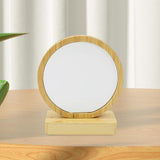 Maxbell Wooden Picture Frame Unique Decorative Desktop Decor for Office Home Desktop Round