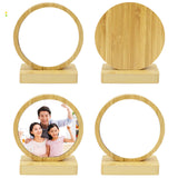 Maxbell Wooden Picture Frame Unique Decorative Desktop Decor for Office Home Desktop Round