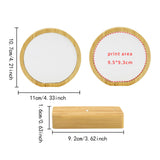 Maxbell Wooden Picture Frame Unique Decorative Desktop Decor for Office Home Desktop Round