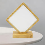 Maxbell Wooden Picture Frame Unique Decorative Desktop Decor for Office Home Desktop Rhombus