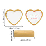 Maxbell Wooden Picture Frame Unique Decorative Desktop Decor for Office Home Desktop Heart