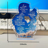 Maxbell Gift for Dad Versatile Ornament Present Stylish Creative Acrylic Plaque Sign Father and Daughter