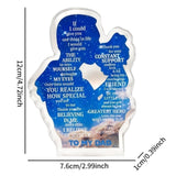 Maxbell Gift for Dad Versatile Ornament Present Stylish Creative Acrylic Plaque Sign Father and Daughter
