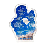 Maxbell Gift for Dad Versatile Ornament Present Stylish Creative Acrylic Plaque Sign Father and Daughter
