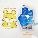 Maxbell Gift for Dad Versatile Ornament Present Stylish Creative Acrylic Plaque Sign Father and Daughter
