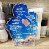 Maxbell Gift for Dad Versatile Ornament Present Stylish Creative Acrylic Plaque Sign Father and Son