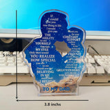 Maxbell Gift for Dad Versatile Ornament Present Stylish Creative Acrylic Plaque Sign Father and Son
