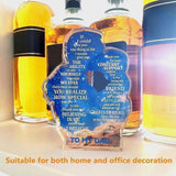 Maxbell Gift for Dad Versatile Ornament Present Stylish Creative Acrylic Plaque Sign Father and Son