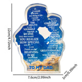 Maxbell Gift for Dad Versatile Ornament Present Stylish Creative Acrylic Plaque Sign Father and Son