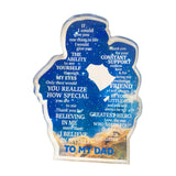 Maxbell Gift for Dad Versatile Ornament Present Stylish Creative Acrylic Plaque Sign Father and Son