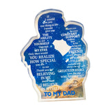 Maxbell Gift for Dad Versatile Ornament Present Stylish Creative Acrylic Plaque Sign Father and Son